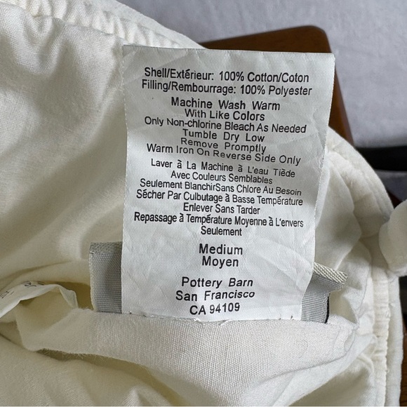 Pottery Barn Ivory Channel Quilted Lined Holiday Stockings Crystal Snowflakes x2 - Picture 11 of 16